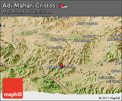 Satellite Panoramic Map of Adi Mahari Cristos