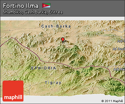 Satellite Panoramic Map of Fortino Ilma