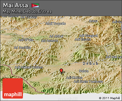 Satellite Panoramic Map of Mai Assa