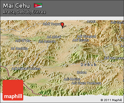 Satellite Panoramic Map of Mai Cehu