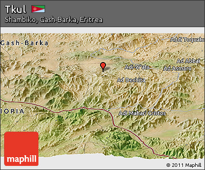 Satellite Panoramic Map of Tkul