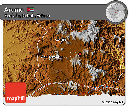 Physical 3D Map of Aromo