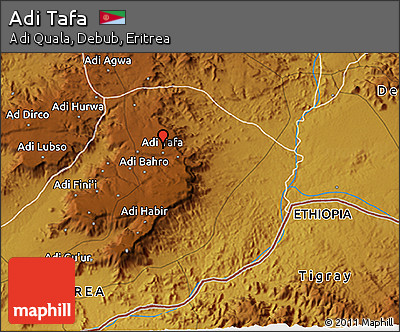 Physical 3D Map of Adi Tafa
