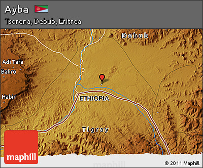 Physical 3D Map of Ayba