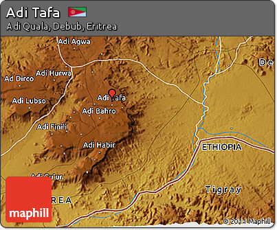 Physical 3D Map of Adi Tafa
