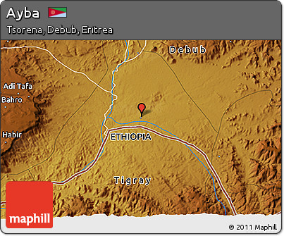 Physical 3D Map of Ayba