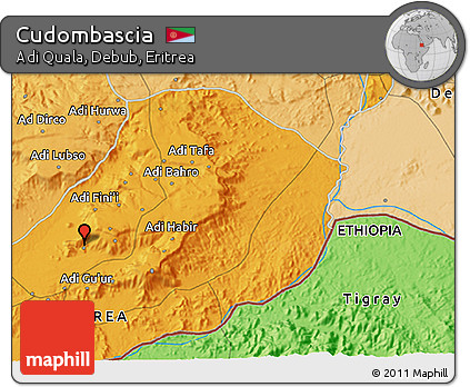 Political 3D Map of Cudombascia