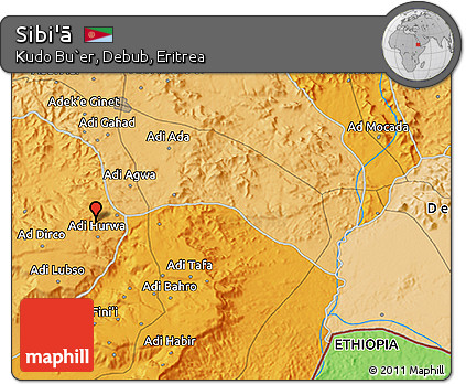 Political 3D Map of Sibi'ā