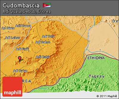 Political 3D Map of Cudombascia