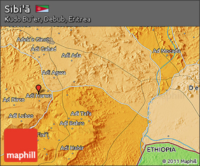 Political 3D Map of Sibi'ā