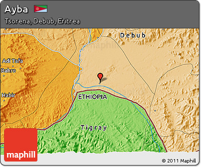 Political 3D Map of Ayba