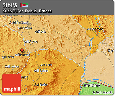 Political 3D Map of Sibi'ā