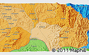 Political 3D Map of Mai Aini