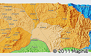 Political 3D Map of Ādī Āmanu'ēl