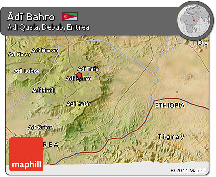 Satellite 3D Map of Ādī Bahro