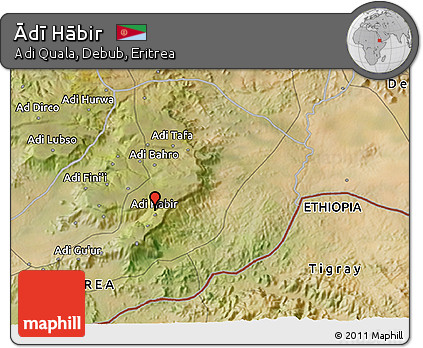 Satellite 3D Map of Ādī Hābir
