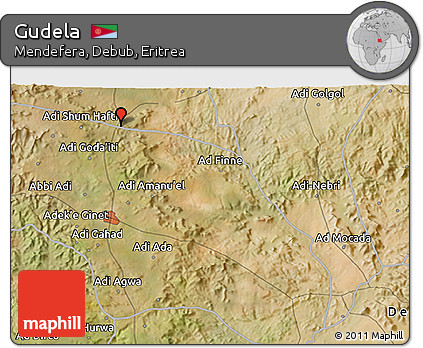 Satellite 3D Map of Gudela