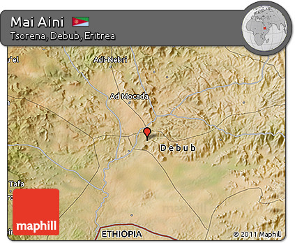 Satellite 3D Map of Mai Aini