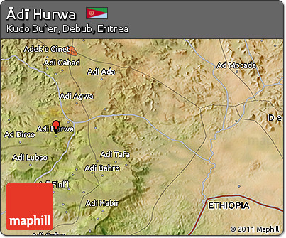 Satellite 3D Map of Ādī Hurwa