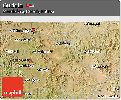 Satellite 3D Map of Gudela