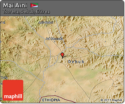 Satellite 3D Map of Mai Aini