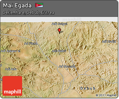 Satellite 3D Map of Mai Egada