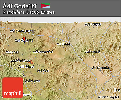 Satellite 3D Map of Ādī Goda'itī