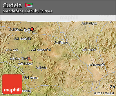 Satellite 3D Map of Gudela