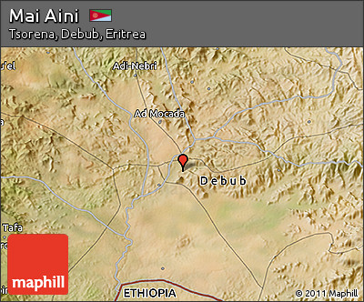 Satellite 3D Map of Mai Aini