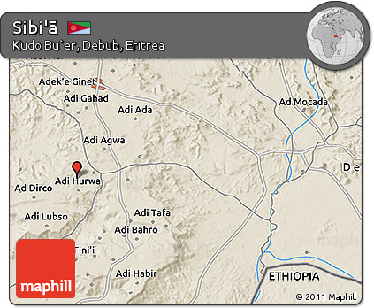 Shaded Relief 3D Map of Sibi'ā
