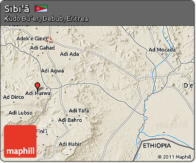 Shaded Relief 3D Map of Sibi'ā