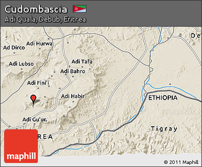 Shaded Relief 3D Map of Cudombascia