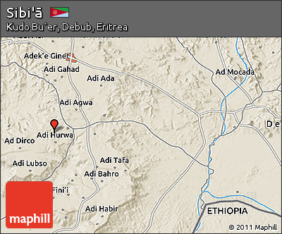 Shaded Relief 3D Map of Sibi'ā