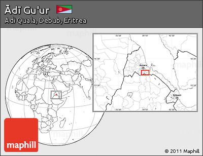 Blank Location Map of Ādī Gu'ur
