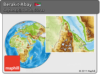Physical Location Map of Berakit-Abay