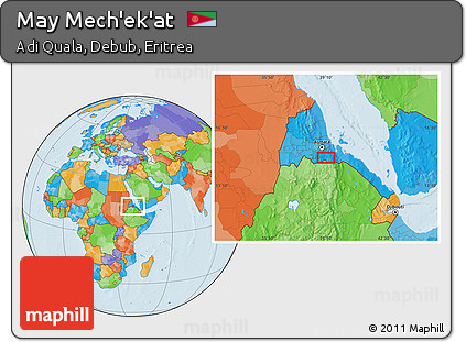 Political Location Map of May Mech'ek'at
