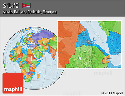 Political Location Map of Sibi'ā