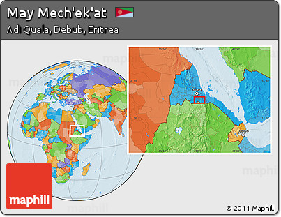 Political Location Map of May Mech'ek'at