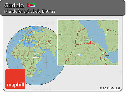 Savanna Style Location Map of Gudela