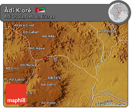 Physical Map of Ādī K'orē