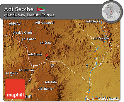 Physical Map of Adi Secche