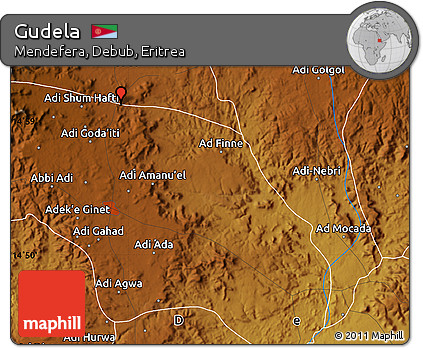 Physical Map of Gudela