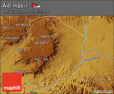 Physical Map of Ādī Hābir
