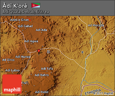 Physical Map of Ādī K'orē