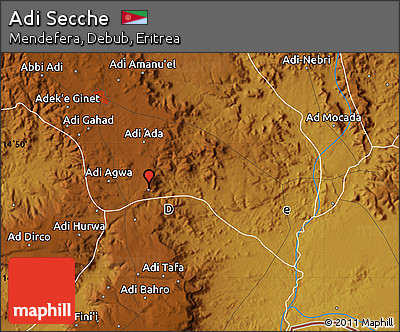 Physical Map of Adi Secche