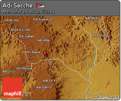 Physical Map of Adi Secche
