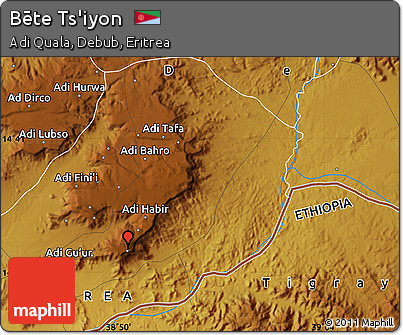 Physical Map of Bēte Ts'iyon