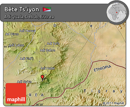 Satellite Map of Bēte Ts'iyon