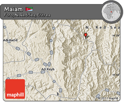 Shaded Relief Map of Maiam