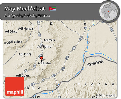 Shaded Relief Map of May Mech'ek'at